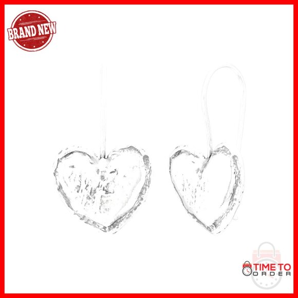 Sterling Silver Heart Drop Earrings 1.19 Inch Length